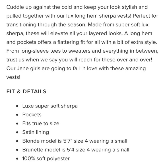 Pink Sherpa Vest NWOT - Picture 5 of 5